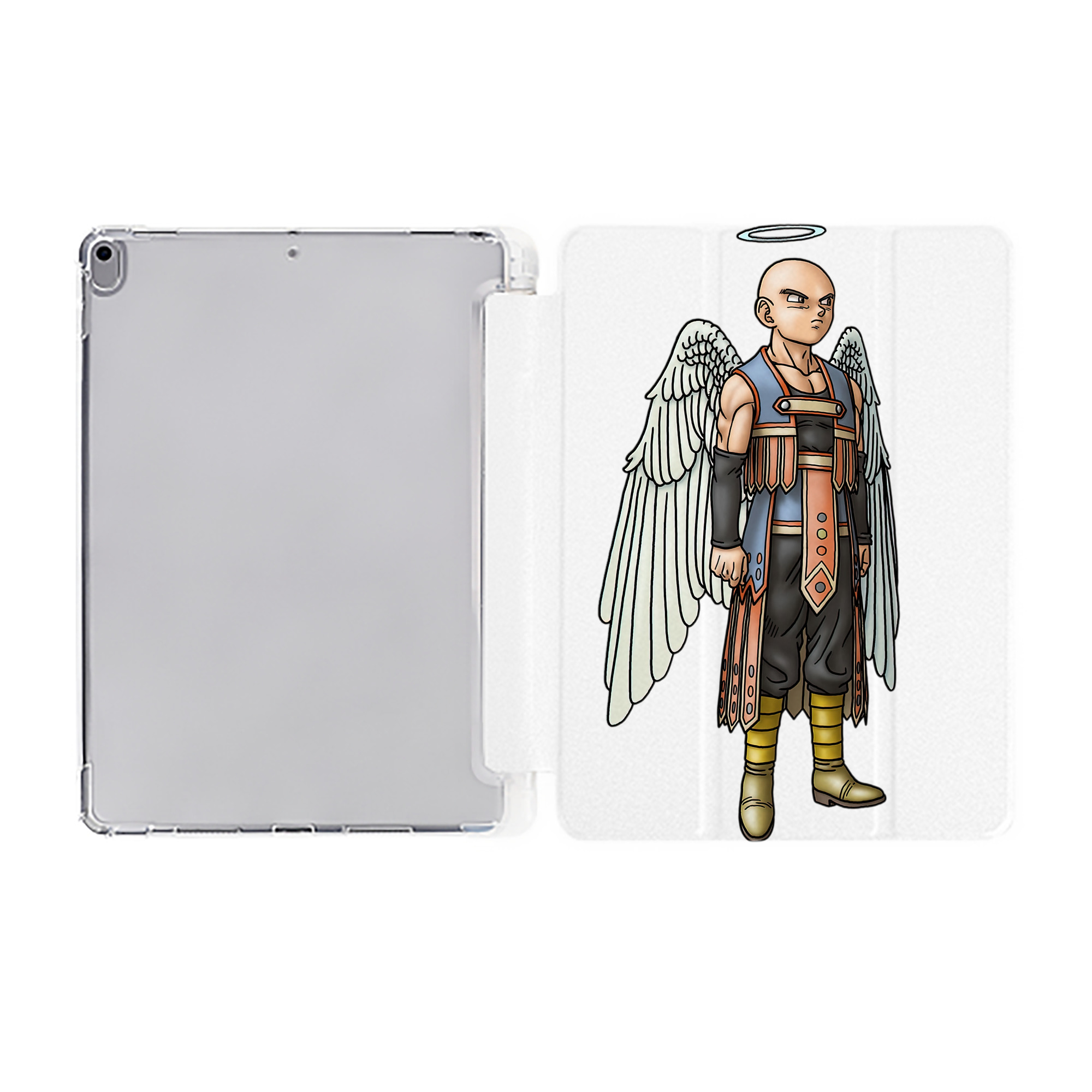 （画像用） ドラゴンクエスト Doragon Kuesuto Dragon Quest IPad ケース ペン収納付き 三つ折りスタンド PUレザー×シリコン 対応機種9.5/10.5/10.9インチ